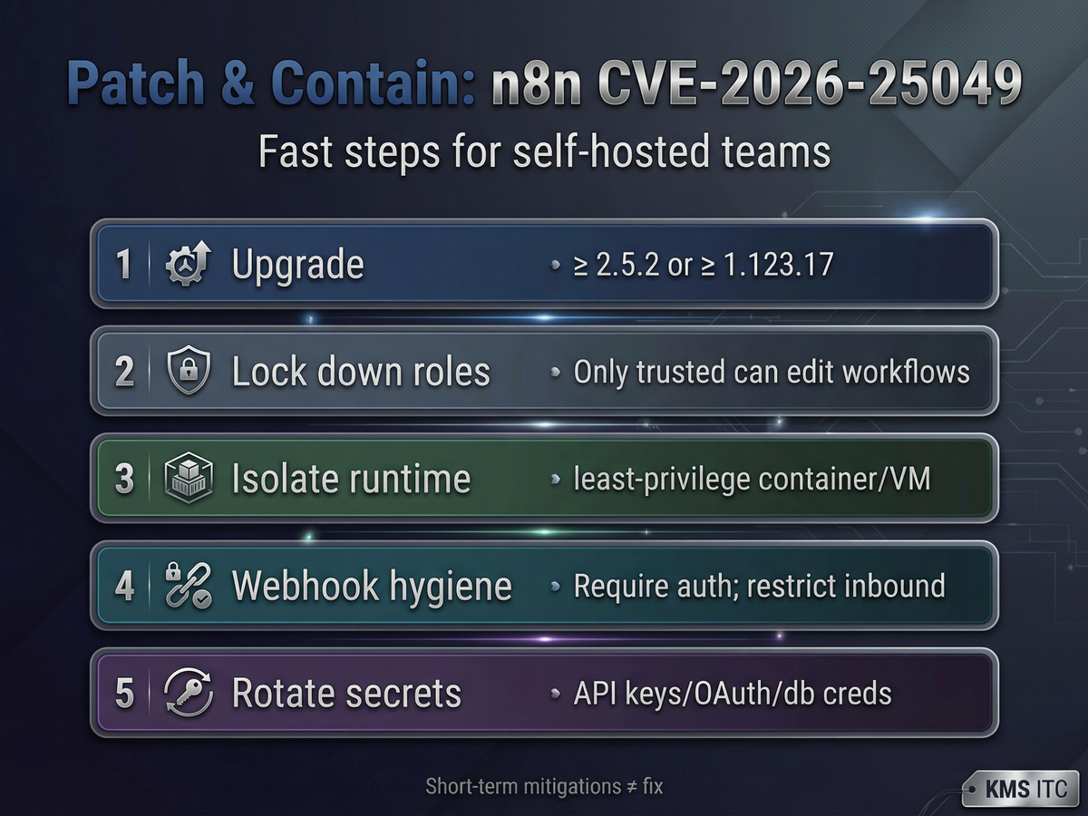 Patch and contain checklist